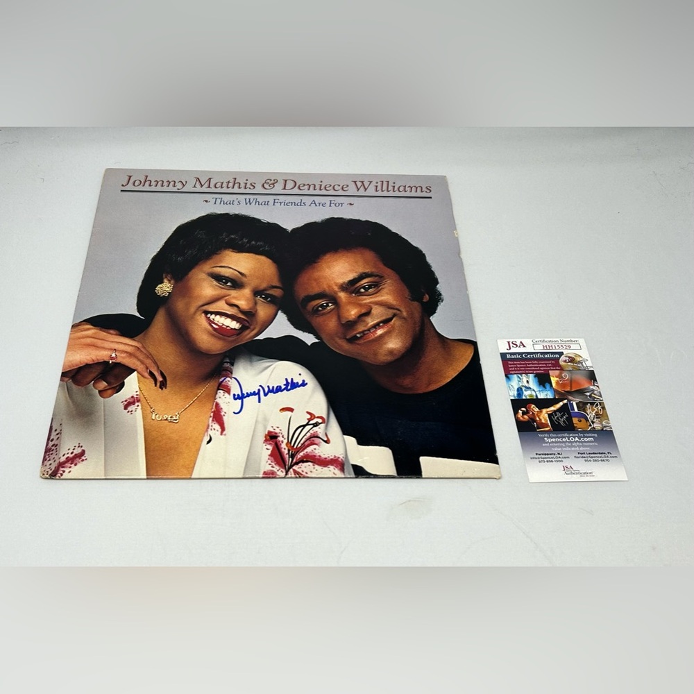 Johnny Mathis signed That’s What Friends Are For Album JSA COA